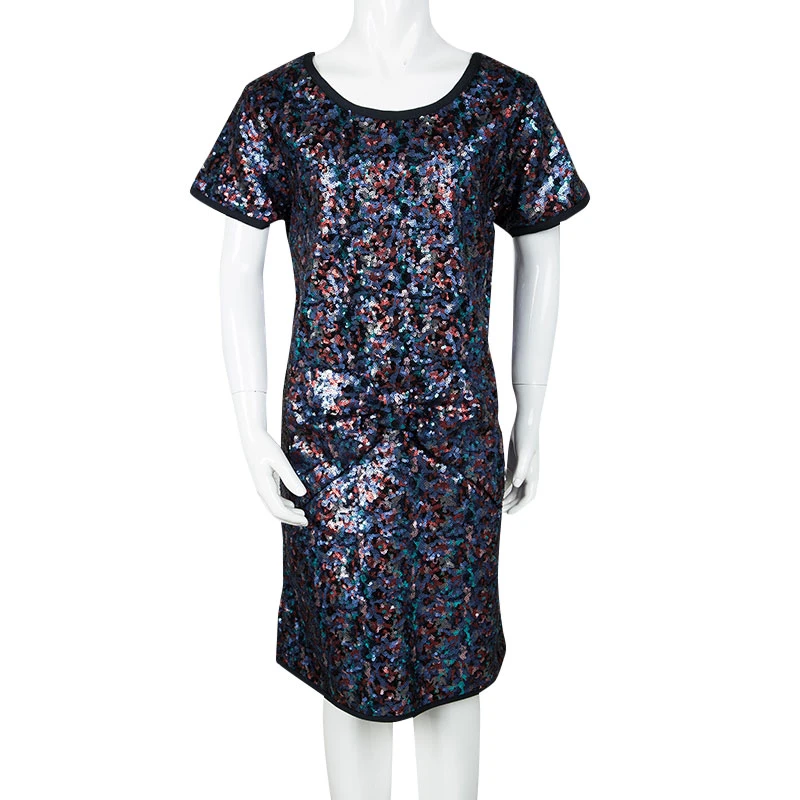 Little Marc Jacobs Multicolor Sequinned Bow Detail Short Sleeve Dress 12 Yrs For Kids 2 Little Marc Jacobs Multicolor Sequinned Bow Detail Short Sleeve Dress 12 Yrs For Kids - Image 2
