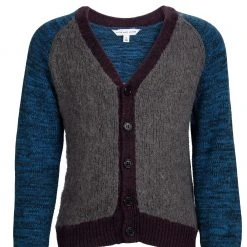 Little Marc Jacobs Colorblock Knit Buttondown Cardigan 5 Yrs For Kids