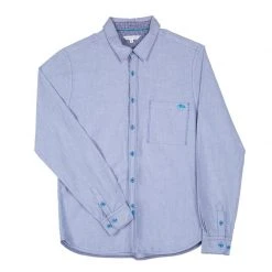 Little Marc Jacobs Blue Cotton Chambray Long Sleeve Button Front Shirt 12+ Yrs For Kids