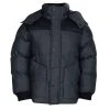 Little Marc Jacobs Grey Leather Patch Detail Quilted Puffer Jacket 6 Yrs For Kids