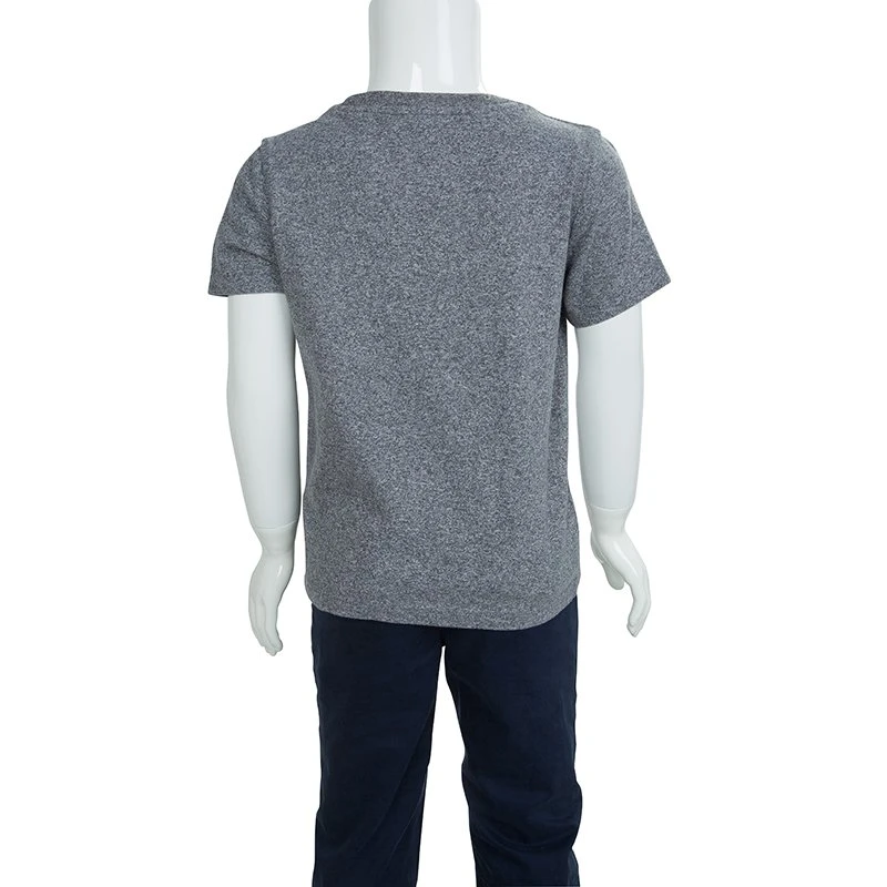 Little Marc Jacobs Grey Melange Jersey Graphic Print Crew Neck T-Shirt 6 Yrs For Kids 3 Little Marc Jacobs Grey Melange Jersey Graphic Print Crew Neck T-Shirt 6 Yrs For Kids - Image 3