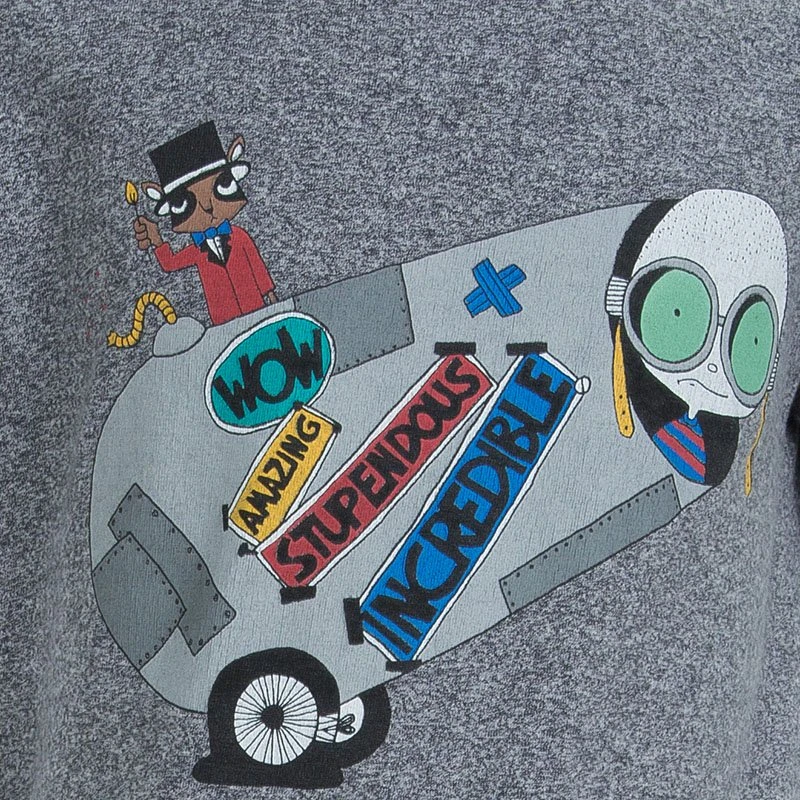 Little Marc Jacobs Grey Melange Jersey Graphic Print Crew Neck T-Shirt 6 Yrs For Kids 4 Little Marc Jacobs Grey Melange Jersey Graphic Print Crew Neck T-Shirt 6 Yrs For Kids - Image 4