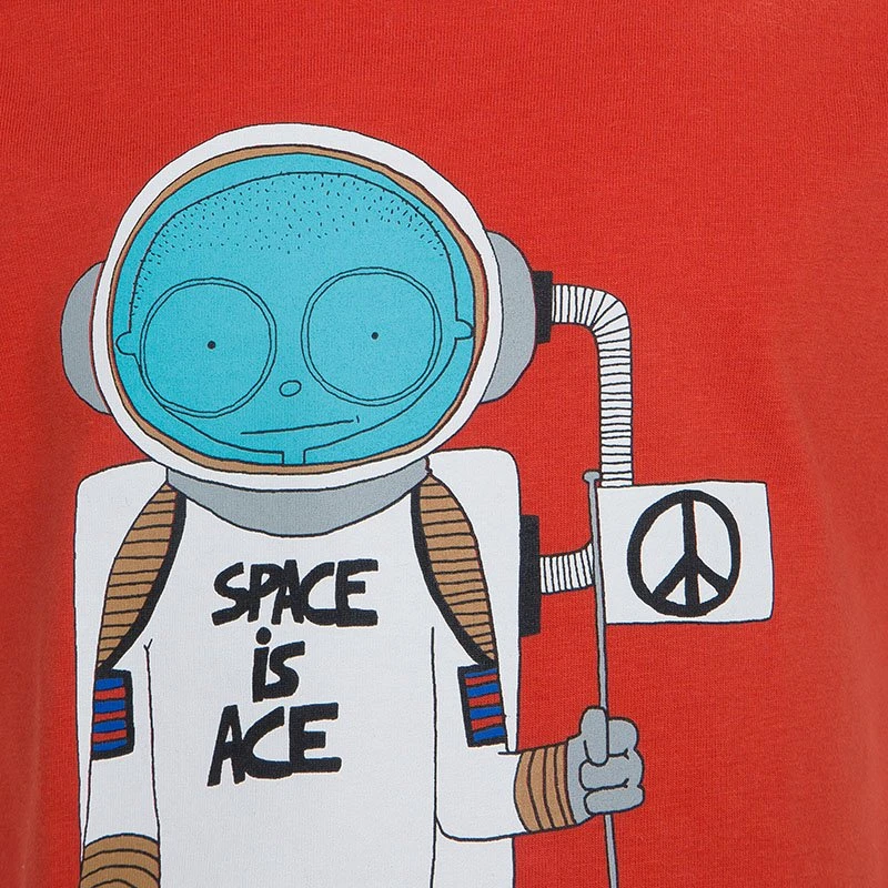 Little Marc Jacobs Red Astronaut Print Crew Neck T-Shirt 6 Yrs For Kids 4 Little Marc Jacobs Red Astronaut Print Crew Neck T-Shirt 6 Yrs For Kids - Image 4