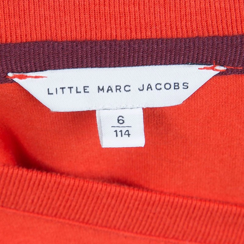 Little Marc Jacobs Red Astronaut Print Crew Neck T-Shirt 6 Yrs For Kids 6 Little Marc Jacobs Red Astronaut Print Crew Neck T-Shirt 6 Yrs For Kids - Image 6