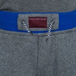 Little Marc Jacobs Grey Terry Contrast Side Stripe Detail Jogger Pants 6 Yrs For Kids -Marc Jacobs shop luxury kids marc jacobs used boys clothing p70209 005