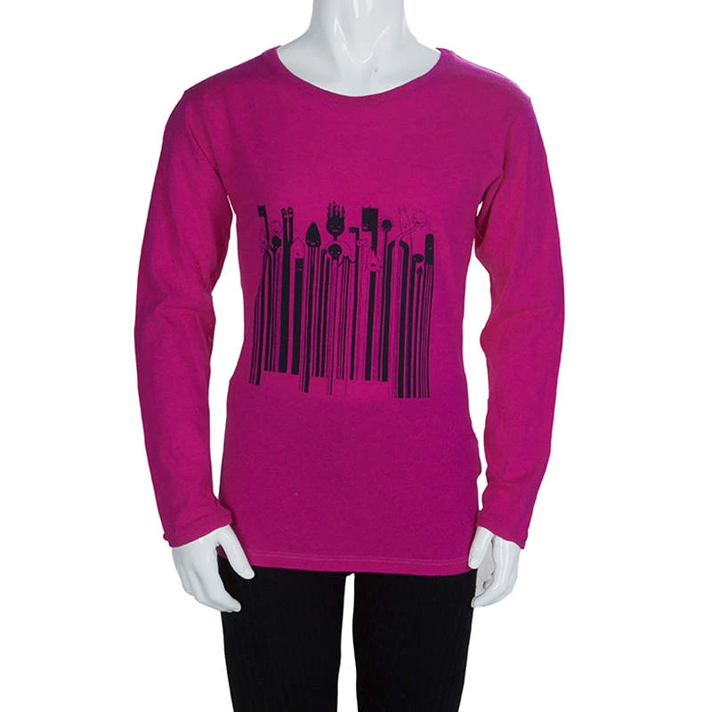Little Marc Jacobs Pink Printed Long Sleeve T-Shirt 8 Yrs For Kids 2 Little Marc Jacobs Pink Printed Long Sleeve T-Shirt 8 Yrs For Kids - Image 2