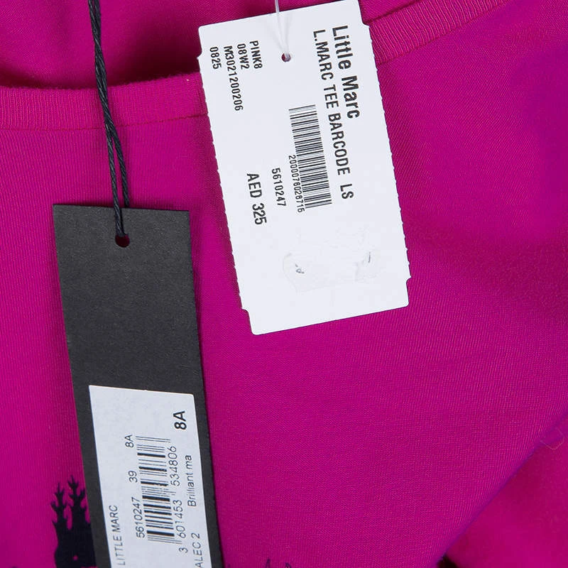 Little Marc Jacobs Pink Printed Long Sleeve T-Shirt 8 Yrs For Kids 10 Little Marc Jacobs Pink Printed Long Sleeve T-Shirt 8 Yrs For Kids - Image 10