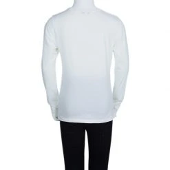 Little Marc Jacobs White Jersey Printed Long Sleeve T-Shirt 10 Yrs For Kids -Marc Jacobs shop luxury kids marc jacobs used girls clothing p66877 003