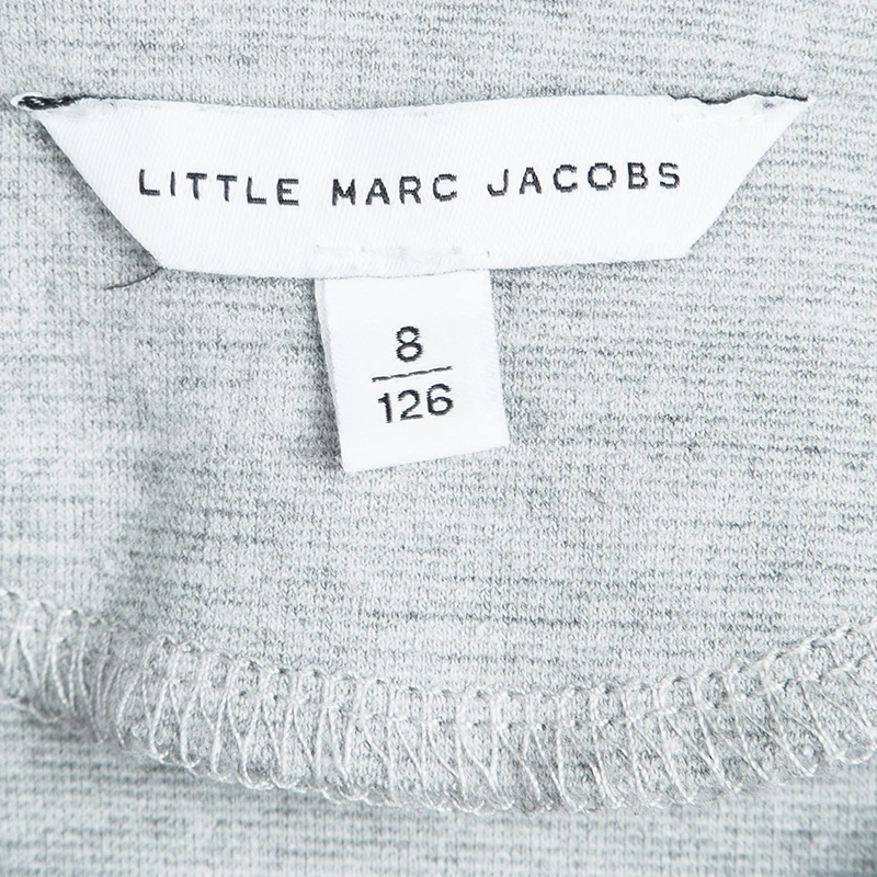 Little Marc Jacobs Grey Knit Long Sleeve Dress 8 Yrs For Kids 5 Little Marc Jacobs Grey Knit Long Sleeve Dress 8 Yrs For Kids - Image 5