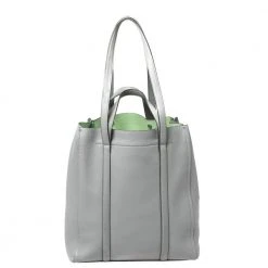 Marc Jacobs Grey Pebbled Leather The Tag Tote For Women -Marc Jacobs shop luxury women marc by marc jacobs used handbags p431791 006