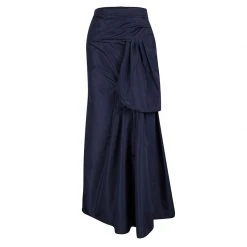 Marc Jacobs Navy Blue Front Drape Detail Maxi Skirt S For Women