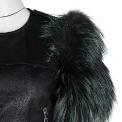 Marc Jacobs Black Goat Leather Fox Fur Trim Embellished Moto Jacket S For Women 9 Marc Jacobs Black Goat Leather Fox Fur Trim Embellished Moto Jacket S For Women -Marc Jacobs shop luxury women marc jacobs new clothes p120977 0004