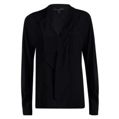 Marc Jacobs Black Silk Long Sleeve Blouse L For Women