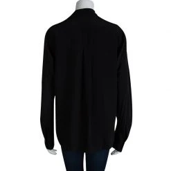 Marc Jacobs Black Silk Long Sleeve Blouse L For Women 8 Marc Jacobs Black Silk Long Sleeve Blouse L For Women -Marc Jacobs shop luxury women marc jacobs new clothes p88747 003
