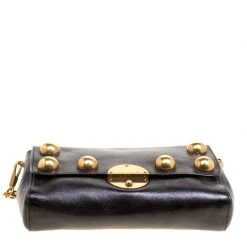 Marc Jacobs Black Leather Small Studded Gotham Shoulder Bag For Women -Marc Jacobs shop luxury women marc jacobs new handbags p165328 005