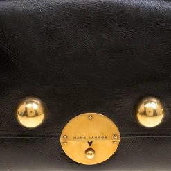 Marc Jacobs Black Leather Small Studded Gotham Shoulder Bag For Women -Marc Jacobs shop luxury women marc jacobs new handbags p165328 008