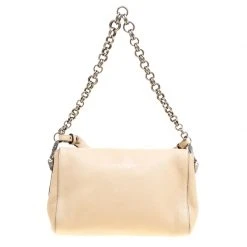 Marc Jacobs Beige Pebbled Leather Small Big Apple Gotham Shoulder Bag For Women -Marc Jacobs shop luxury women marc jacobs new handbags p167251 006