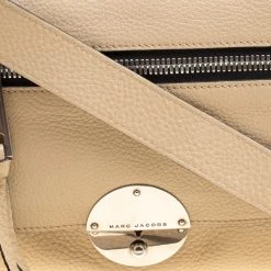 Marc Jacobs Beige Pebbled Leather Small Big Apple Gotham Shoulder Bag For Women -Marc Jacobs shop luxury women marc jacobs new handbags p167251 008