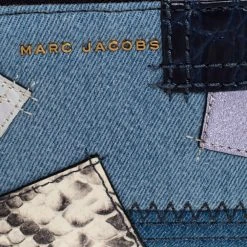 Marc Jacobs Blue Denim Patchwork Zip Around Wallet For Women -Marc Jacobs shop luxury women marc jacobs new handbags p272421 008