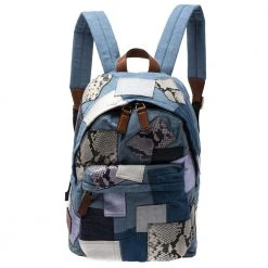 Marc Jacobs Multicolor Denim Patchwork Biker Backpack For Women