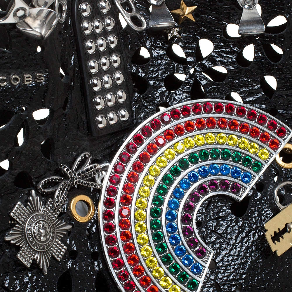 Marc Jacobs Black Laser Cut Leather Embellished Wingman Tote For Women 5 Marc Jacobs Black Laser Cut Leather Embellished Wingman Tote For Women - Image 5