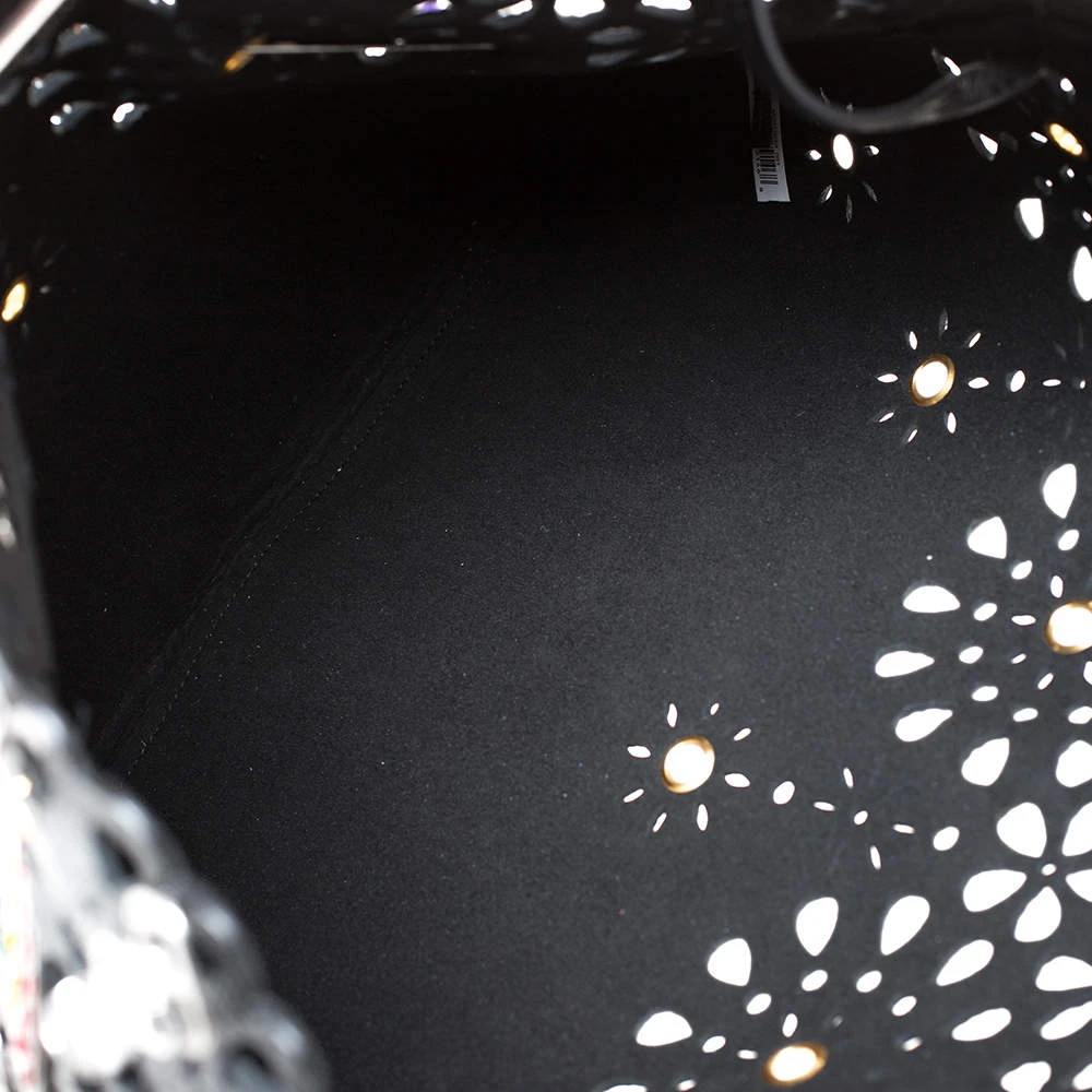 Marc Jacobs Black Laser Cut Leather Embellished Wingman Tote For Women 7 Marc Jacobs Black Laser Cut Leather Embellished Wingman Tote For Women - Image 7