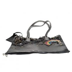 Marc Jacobs Black Laser Cut Leather Embellished Wingman Tote For Women 17 Marc Jacobs Black Laser Cut Leather Embellished Wingman Tote For Women -Marc Jacobs shop luxury women marc jacobs new handbags p279926 008
