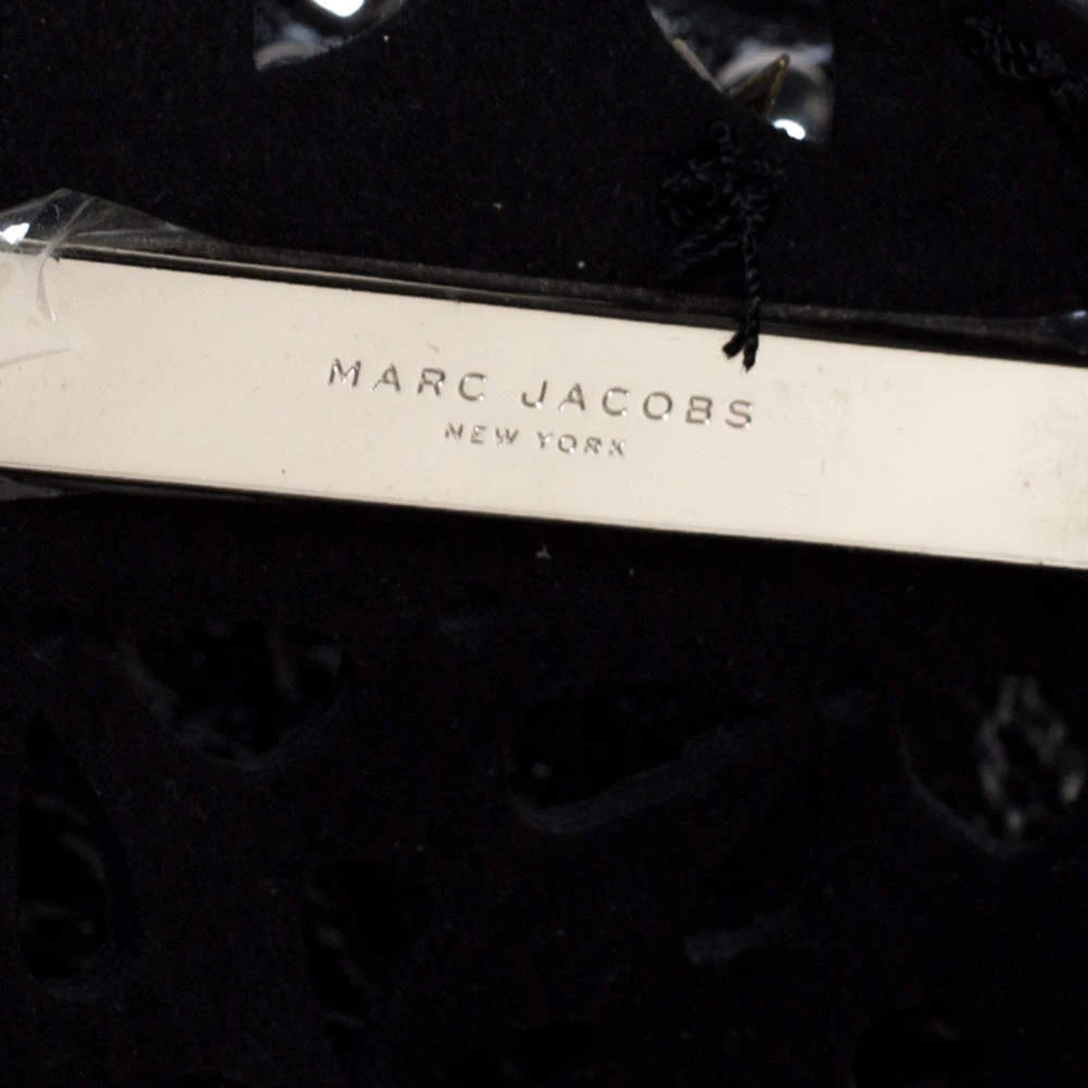 Marc Jacobs Black Laser Cut Leather Embellished Wingman Tote For Women 9 Marc Jacobs Black Laser Cut Leather Embellished Wingman Tote For Women - Image 9