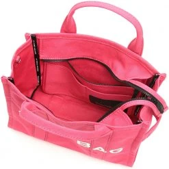 Marc Jacobs Bright Pink Leather The Small Traveler Tote Bag For Women -Marc Jacobs shop luxury women marc jacobs new handbags p346627 002