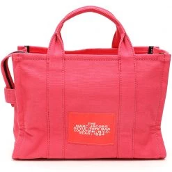 Marc Jacobs Bright Pink Leather The Small Traveler Tote Bag For Women -Marc Jacobs shop luxury women marc jacobs new handbags p346627 004