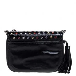 Marc Jacobs Black Patent Leather Jewel Embellished Courier Crossbody Bag For Women 15 Marc Jacobs Black Patent Leather Jewel Embellished Courier Crossbody Bag For Women -Marc Jacobs shop luxury women marc jacobs new handbags p393129 002