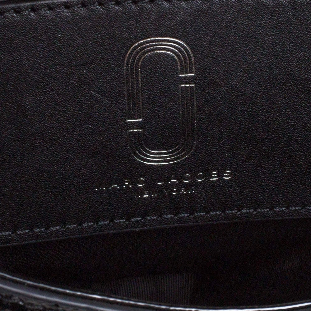 Marc Jacobs Black Patent Leather Jewel Embellished Courier Crossbody Bag For Women 9 Marc Jacobs Black Patent Leather Jewel Embellished Courier Crossbody Bag For Women - Image 9