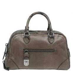 Marc Jacobs Brown Python Small Venetia Bowler Bag For Women