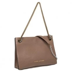 Marc Jacobs Pale Brown Leather Double Link 27 Shoulder Bag For Women 13 Marc Jacobs Pale Brown Leather Double Link 27 Shoulder Bag For Women -Marc Jacobs shop luxury women marc jacobs new handbags p473024 002