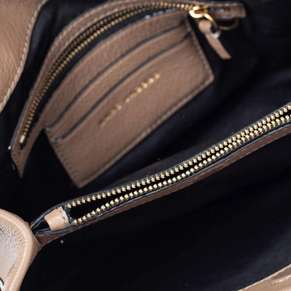 Marc Jacobs Pale Brown Leather Double Link 27 Shoulder Bag For Women 7 Marc Jacobs Pale Brown Leather Double Link 27 Shoulder Bag For Women - Image 7