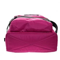 Marc Jacobs Pink/Black Nylon And Leather Medium Backpack For Women -Marc Jacobs shop luxury women marc jacobs new handbags p480188 004