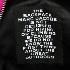 Marc Jacobs Pink/Black Nylon And Leather Medium Backpack For Women -Marc Jacobs shop luxury women marc jacobs new handbags p480188 011