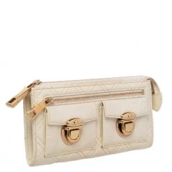 Marc Jacobs Cream Patent Leather Double Pocket Wallet For Women -Marc Jacobs shop luxury women marc jacobs new handbags p482934 005