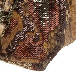 Marc Jacobs Beige Python And Sequins Mae Shoulder Bag For Women -Marc Jacobs shop luxury women marc jacobs new handbags p49911 0009