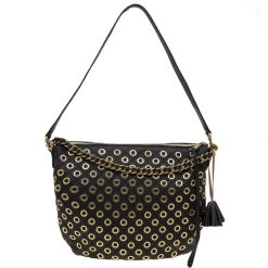 Marc Jacobs Black Quilted Eyelets Leather Large Nomad Hobo For Women
