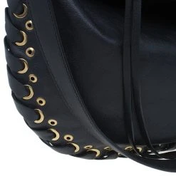 Marc Jacobs Black Leather Laces Nomad Hobo For Women -Marc Jacobs shop luxury women marc jacobs new handbags p50408 010