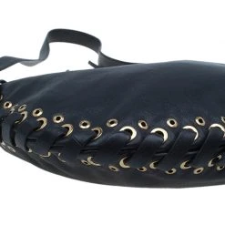 Marc Jacobs Black Leather Laces Nomad Hobo For Women -Marc Jacobs shop luxury women marc jacobs new handbags p50408 012