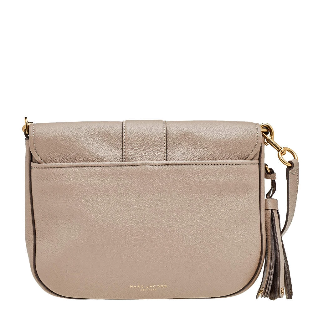 Marc Jacobs Beige Leather Interlock Messenger For Women 4 Marc Jacobs Beige Leather Interlock Messenger For Women - Image 4