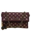 Marc Jacobs Burgundy Leather Sandy Eyelets Shoulder Bag For Women