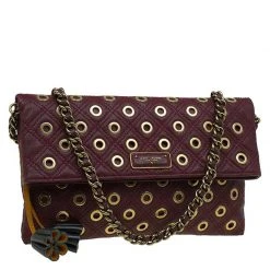 Marc Jacobs Burgundy Leather Sandy Eyelets Shoulder Bag For Women 12 Marc Jacobs Burgundy Leather Sandy Eyelets Shoulder Bag For Women -Marc Jacobs shop luxury women marc jacobs new handbags p89682 003