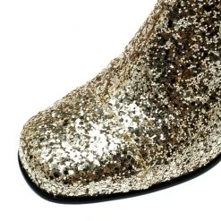 Marc Jacobs Metallic Gold Coarse Glitter Camilla Block Heel Ankle Boots Size 37 For Women 14 Marc Jacobs Metallic Gold Coarse Glitter Camilla Block Heel Ankle Boots Size 37 For Women -Marc Jacobs shop luxury women marc jacobs new shoes p180488 002