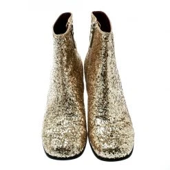 Marc Jacobs Metallic Gold Coarse Glitter Camilla Block Heel Ankle Boots Size 37 For Women 10 Marc Jacobs Metallic Gold Coarse Glitter Camilla Block Heel Ankle Boots Size 37 For Women -Marc Jacobs shop luxury women marc jacobs new shoes p180488 006