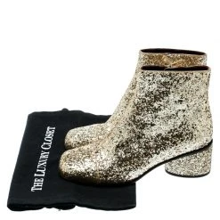 Marc Jacobs Metallic Gold Coarse Glitter Camilla Block Heel Ankle Boots Size 37 For Women 15 Marc Jacobs Metallic Gold Coarse Glitter Camilla Block Heel Ankle Boots Size 37 For Women -Marc Jacobs shop luxury women marc jacobs new shoes p180488 008