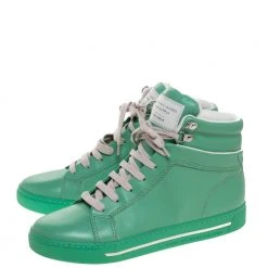 Marc Jacobs Green Leather High Top Sneakers Size 40 For Women -Marc Jacobs shop luxury women marc jacobs new shoes p318831 007