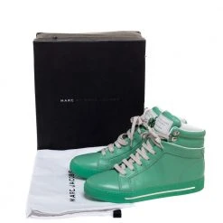 Marc Jacobs Green Leather High Top Sneakers Size 40 For Women -Marc Jacobs shop luxury women marc jacobs new shoes p318831 008